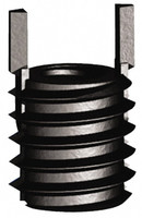 Jergens Thread Locking Insert: M4 x 0.7 Internal Thread, M8 x 1.25 External Thread, Metric Coarse, 8 mm OAL, Heavy-Duty Keylocking Carbon Steel 215-065963 - 02232049