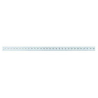 General Steel Rule: 12" OAL, English & Metric Graduation, Flexible, 1/2" OAW Silver, Satin Chrome-Plated, 1/32 & 1/64" Graduation CF1247ME - 56207277