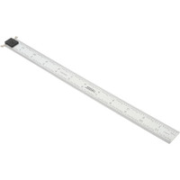 SPI Steel Rule: 12" OAL, English & Metric Graduation, 1" OAW Silver, Satin Chrome-Plated, 1/2, 1/32 & 1/64" Graduation 13-937-8 - 69745792