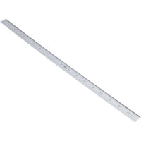 SPI Steel Rule: 18" OAL, Decimal & Metric Graduation, Flexible, 3/4" OAW Silver, Satin Chrome-Plated, 1/100 & 1/2" Graduation 14-686-0 - 76417815