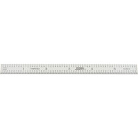 SPI Steel Rule: 6" OAL, Decimal & Metric Graduation, Flexible, 1/2" OAW Silver, Satin Chrome-Plated, 1/2 & 1/50" Graduation 14-682-9 - 76417773