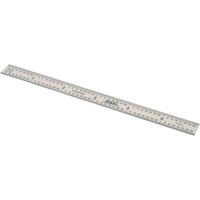 SPI Steel Rule: 6" OAL, English & Metric Graduation, Flexible, 1/2" OAW Silver, Polished Finish, 1/2, 1/32 & 1/64" Graduation 13-884-2 - 59624981