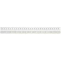 Starrett Steel Rule: 11-3/4" OAL, English & Metric Graduation, Flexible, 1/2" OAW Silver, Satin Chrome-Plated, 1/2, 1/32 & 1/64" Graduation 51332 - 86413069