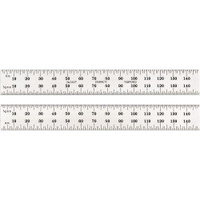 Starrett Steel Rule: 150 mm OAL, Metric Graduation, Flexible, 19.05 mm OAW Silver, Satin Chrome-Plated, 1/2" Graduation 56049 - 58704446