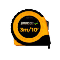 Johnson Level & Tool Tape Measure: 10 ft. Long, 5/8" Width, Yellow Blade 1/16" Graduation, Inch & Metric Graduation, Yellow Case 1828-0010 - 56299175