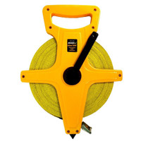 Johnson Level & Tool Tape Measure: 200 ft. Long, 1/2" Width, Yellow Blade 1/8" Graduation, Inch & Metric Graduation, Yellow Case 1829-0200 - 56299084