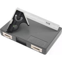 SPI 2 Piece, 6" Combination Square Set 1/32 & 1/64" (English/Metric) Graduation, Hardened Steel Blade, Cast Iron Square Head 13-252-2 - 60591849