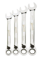 Williams Industrial Tools 4 pc Metric Reversible Ratcheting Combination Wrench Set - JHWMWS-4RC