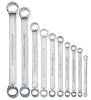 Williams Industrial Tools 10 pc Metric Double Head 10° Offset Box End Wrench Set - JHWMWS-BWM10