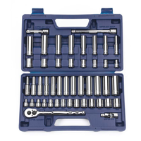 Williams Industrial Tools 47 pc 3/8" Drive 6 & 12-Point SAE & Metric Shallow and Deep Socket and Drive Tool Set Compact Case - JHW50666