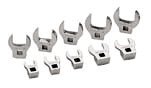Williams Industrial Tools 10 pc 3/8" Drive Metric Open-End Crowfoot Wrench Set on Rail and Clips - JHWWSBCOM-10