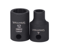 Williams Industrial Tools 3/8" Drive 12-Point Metric 7 mm Shallow Impact Socket - JHW36607