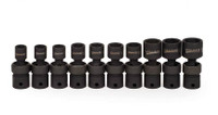 Williams Industrial Tools 10 pc 3/8" Drive 6-Point Metric Universal Socket Set  on Rail and Clips - JHW36910