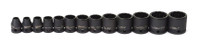 Williams Industrial Tools 12 pc 3/8" Drive 12-Point Metric Shallow Socket Set  on Rail and Clips - JHW36923