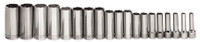 Williams Industrial Tools 19 pc 3/8" Drive 6-Point Metric Deep Socket on Rail and Clips - JHWMSBD19HRC