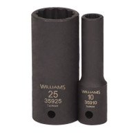 Williams Industrial Tools 1/2" Drive 12-Point Metric 28 mm Deep Impact Socket - JHW35928