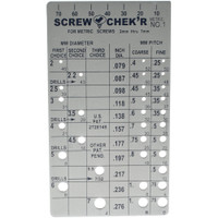 Value Collection M2 to M7mm Stainless Steel Metric Thread Screw Checker 02120-METRIC #1 - 06488027