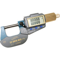 iGaging Electronic Outside Micrometer: 1" Max, Solid Carbide Face, IP54 0.000050" Resolution, Ratchet Stop Thimble 35-054-U01 - 17621236