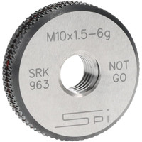 SPI Threaded Ring Gage: M10 x 1.50 Thread, Metric, Class 6G, No Go Class 6G, Oil Hardened Non-Shrinking Steel (OHNS), , NPL Traceability Certification Included 34-486-1 - 75890434