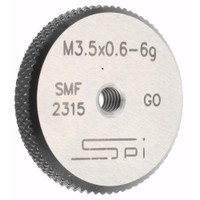 SPI Threaded Ring Gage: M3.5 x 0.60 Thread, Metric, Class 6G, Go Class 6G, Oil Hardened Non-Shrinking Steel (OHNS), , NPL Traceability Certification Included 34-467-1 - 75890285