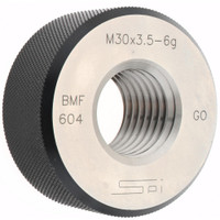 SPI Threaded Ring Gage: M30 x 3.50 Thread, Metric, Class 6G, Go Class 6G, Oil Hardened Non-Shrinking Steel (OHNS), , NPL Traceability Certification Included 34-519-9 - 75890608