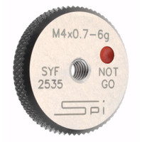 SPI Threaded Ring Gage: M4 x 0.70 Thread, Metric, Class 6G, No Go Class 6G, Oil Hardened Non-Shrinking Steel (OHNS), , NPL Traceability Certification Included 34-470-5 - 75890319