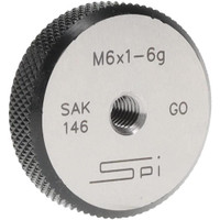 SPI Threaded Ring Gage: M6 x 1.00 Thread, Metric, Class 6G, Go Class 6G, Oil Hardened Non-Shrinking Steel (OHNS), , NPL Traceability Certification Included 34-475-4 - 75890368