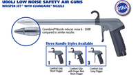 Guardair U80LJ Low Noise Safety Air Gun Whisper Jet with Coandaire Nozzle, 24" Extension, Long Trigger Style 3 - U80LJ024AA3