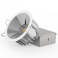 Infibrite Gimbal 36 Deg Angle Triac Dimmable LED Recessed Light, 4 Inch, 5CCT Selectable, White - IB-016-8-12W-WH