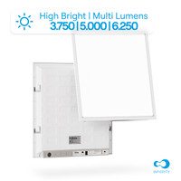 Infibrite Flat Backlit Panel Light, 2" x 2" Size, 3000K/4000K/5000K Color Temperature, 3900/5200/6500 Lumens, 0-10V Adjustable Watt - IB-018-7-MW-10V
