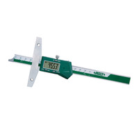 Insize Digital Depth Gage with Mounting Holes For Extension Base - Built-in Wireless, 0-28"/0-700mm Range, 31.693" Length - 1147-700WL