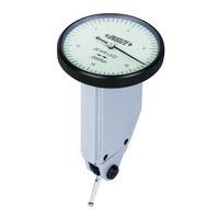 Insize Back Plunger Type Dial Test Indicator, .03" Range, .0005" Graduation, 0-15-0 Dial Reading - 2398-03