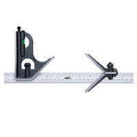 Insize Combination Square 3-Piece Set, 12" Blade Range - 2278-3E