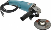 Makita Corded Angle Grinder: 5" Wheel Dia, 10,000 RPM, 5/8-11 Spindle 9A, 115V, Trigger Switch 9005B - 09515321