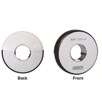 Insize Whitworth Taper Pipe Thread Ring Gage BSPT SYSTEM B, 6-11 Size - 4636-611