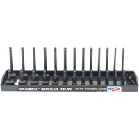 Made in USA 28 Piece Capacity Deep & Shallow Metric Socket Tray 1/4" Drive, Gray 1402 - 81110280