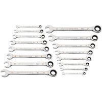 GEARWRENCH Wrench Set: 16 Pc, Metric Polished Chrome Finish 86928 - 28718781