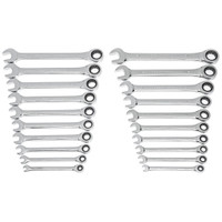GEARWRENCH Wrench Set: 20 Pc, Inch & Metric Polished Chrome Finish 35720-06 - 26092213