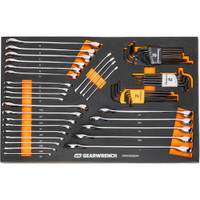 GEARWRENCH Wrench Sets, System Of Measurement: Inch, Metric, Container Type: Foam Module, Material: Alloy Steel, Non-sparking: No, Corrosion-resistant: Yes, Ratcheting: No GWMSCWS6SAEMM - 85629244