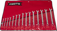 Proto Combination Wrench Set: 15 Pc, Metric Satin Finish J1200F-MASD - 85223022