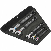 Wera Combination Wrench Set: 5 Pc, Metric 30 ° Head Offset Angle, Ratcheting, Satin Finish 05020230001 - 14856413
