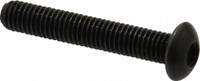 Holo-Krome M5x0.80 30mm Length Under Head Hex Socket Drive Button Socket Cap Screw Fully Threaded, 4G, Grade 12.9 Alloy Steel, Black Oxide Finish, Metric 86025 - 67125369