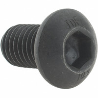 Value Collection M12x1.75 20mm Length Under Head Hex Socket Drive Button Socket Cap Screw Fully Threaded, Grade 10.9 Alloy Steel, Black Oxide Finish, Metric 41955 - 53522595