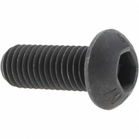 Value Collection M12x1.75 30mm Length Under Head Hex Socket Drive Button Socket Cap Screw Fully Threaded, Grade 10.9 Alloy Steel, Black Oxide Finish, Metric 41961 - 53522603