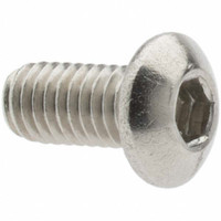 Value Collection M3x0.50 6mm Length Under Head Hex Socket Drive Button Socket Cap Screw Fully Threaded, 18-8 Austenitic Grade A2 Stainless Steel, Metric KP82425 - 70975263