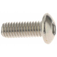 Value Collection M3x0.50 8mm Length Under Head Hex Socket Drive Button Socket Cap Screw Fully Threaded, 18-8 Stainless Steel, Metric KP82426 - 70975230
