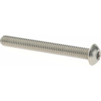 Value Collection M4x0.70 35mm Length Under Head Hex Socket Drive Button Socket Cap Screw Partially Threaded, 18-8 Austenitic Grade A2 Stainless Steel, Metric A210277 - 70969548