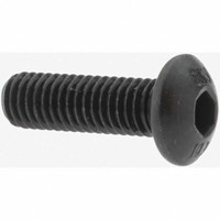Value Collection M5x0.80 16mm Length Under Head Hex Socket Drive Button Socket Cap Screw Fully Threaded, Grade 10.9 Alloy Steel, Black Oxide Finish, Metric 41917 - 53522819