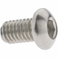 Value Collection M6x1.00 10mm Length Under Head Hex Socket Drive Button Socket Cap Screw Fully Threaded, 18-8 Stainless Steel, Metric KP82445 - 70975156