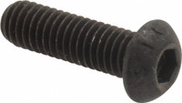 Value Collection M6x1.00 20mm Length Under Head Hex Socket Drive Button Socket Cap Screw Fully Threaded, Grade 12.9 Alloy Steel, Black Oxide Finish, Metric 535072P - 68060920